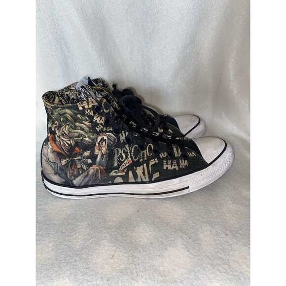 Converse Chuck Taylor All Star High Top JOKER COMICS Black Brown Men 8 Wms 10 - Picture 1 of 13